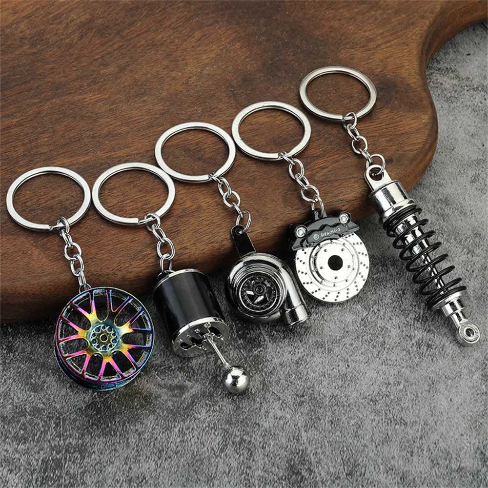 Metal Car Speed Gearbox Keychain Cool Mens Gear Head Keyring Creative Manual Transmission Rod Keyholder Wallet Pendant W240808
