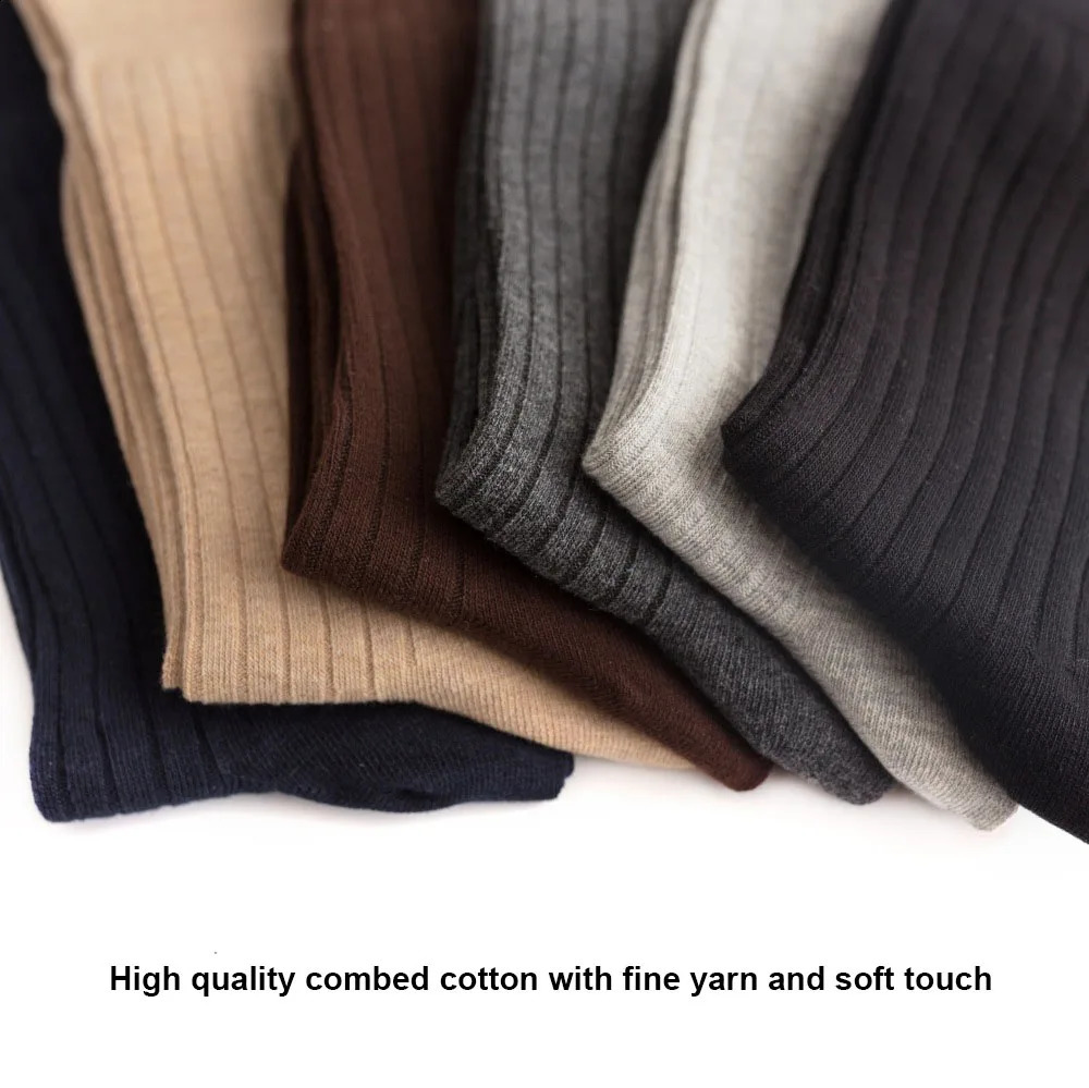 6 Pairs Large Mans Cotton Office Socks Long Solid White Black Mid-Calf Business Formal Sock Casual Plus Size 45 47 48 49 50 240812