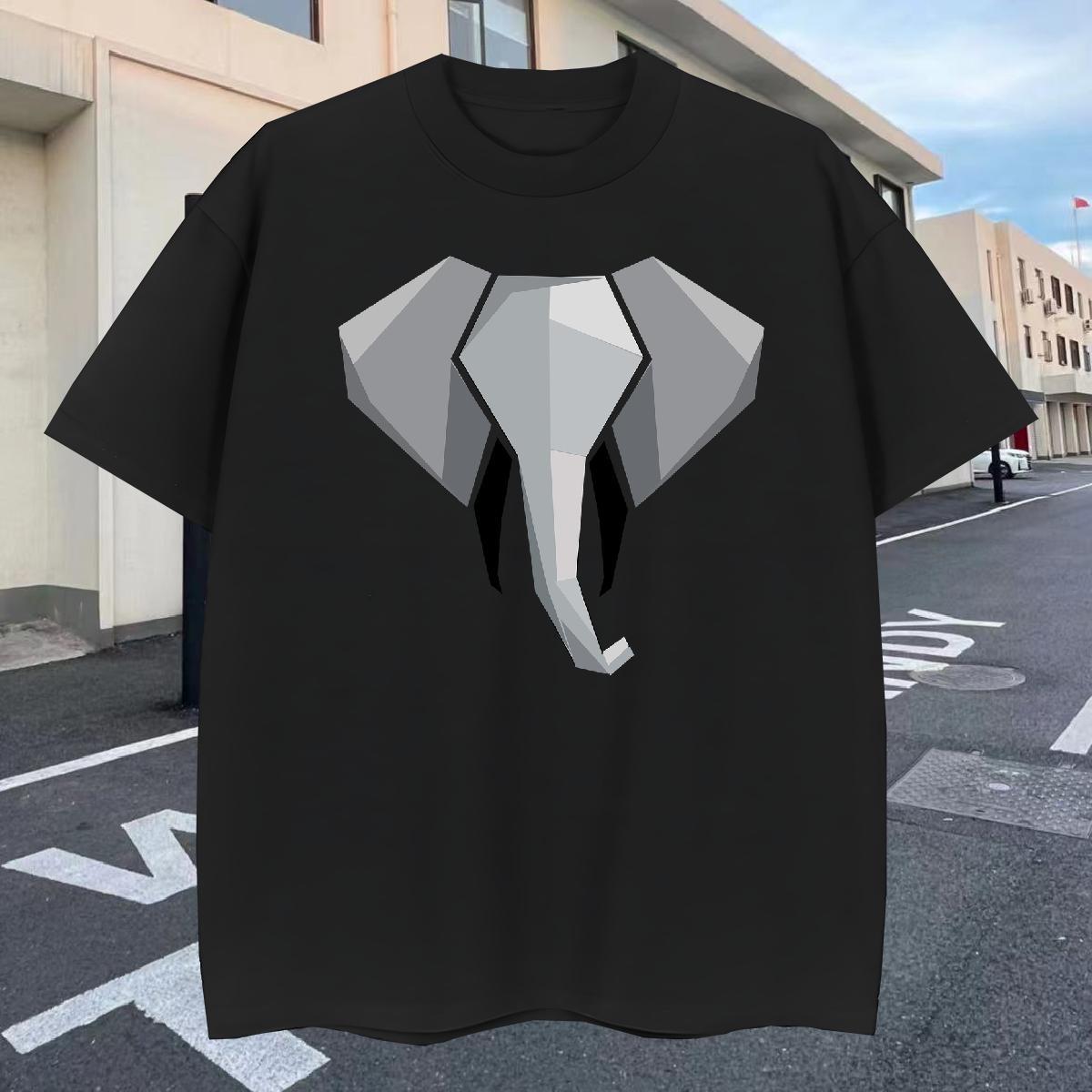 Stylist Mens Tshirts Elephant Daily Wear 100% Cotton 230g Top Tees Short Sleeve Soft TOP Quality T-Shirts for Men Custom Printing