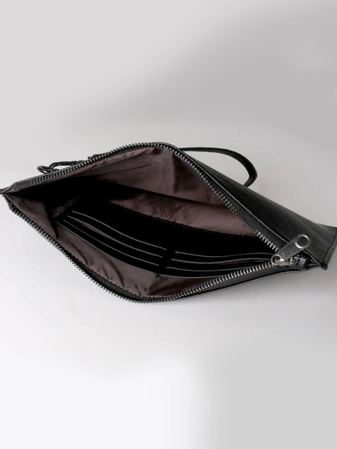 texture mens clutch bag large capacity soft leather handbag trend double bag business mens handbag 240812
