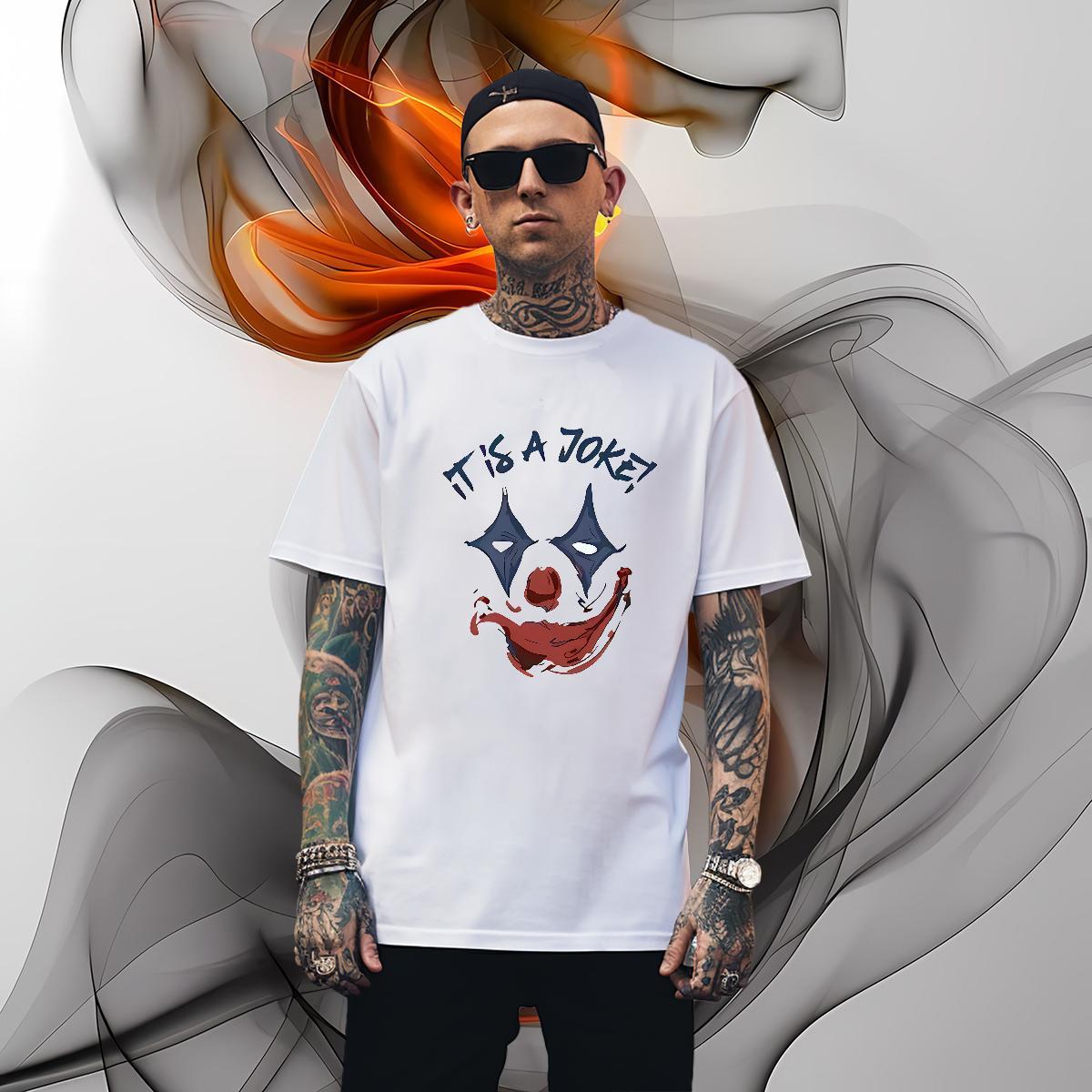 Cool clown T shirt Street Wear Mens Tshirts 230g 100% Cotton Factory Direct Breathable Custom Printing Tops