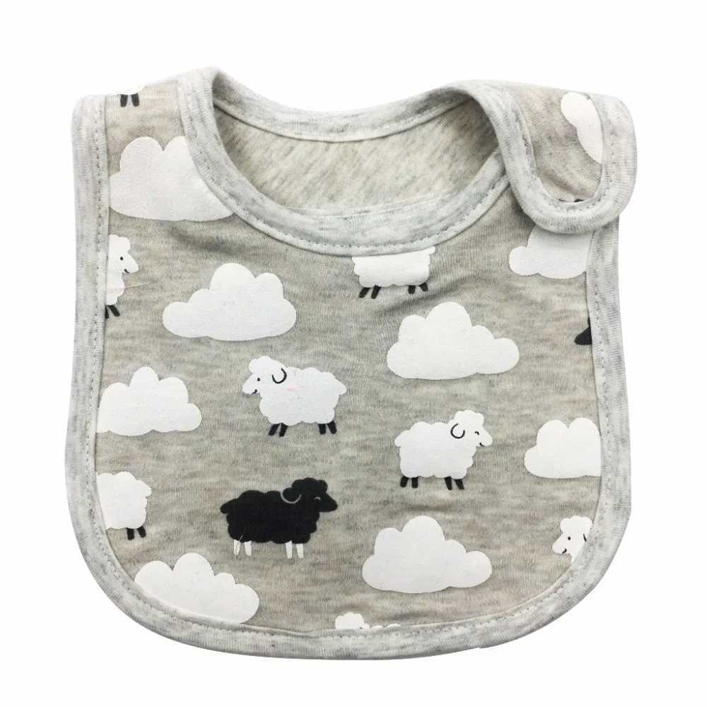 Bibs Burp Cloths Baby Bibs Cute Cartoon Pattern Toddler Baby Waterproof Saliva Towel Cotton Fit 0-3 Years Old Infant Burp ClothsL4812