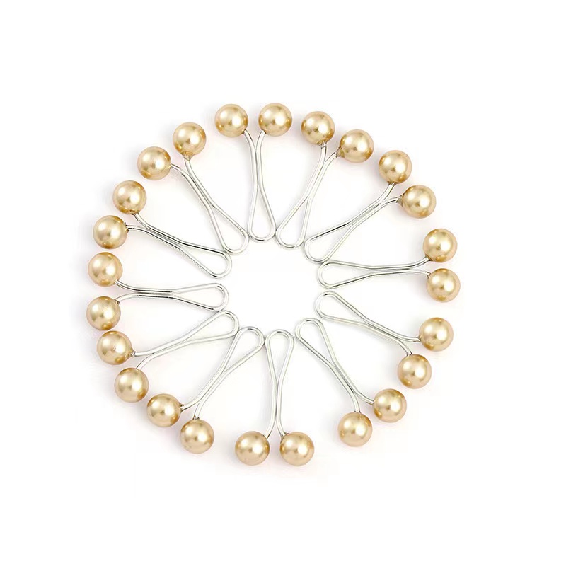 Compact pearl scarf clip headscarf clip shawl clip fixed clip brooch pin