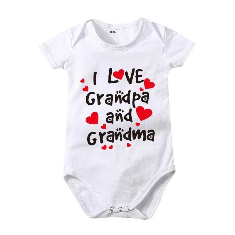 I love grandpas cotton bodysuits and one-piece climbing set baby Fart triangle jumpsuit. Summer I love grandma W240812