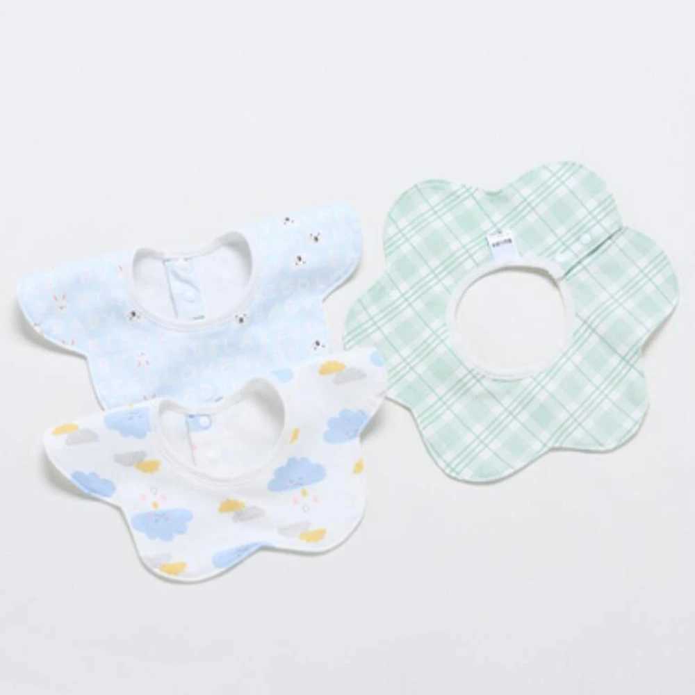 Bibs Burp Cloths 5Pcs/Lot Baby Bibs Waterproof Round 360 Degree Rotation Saliva Towel Infant Feeding Apron Newborn Stuff WholesaleL4812