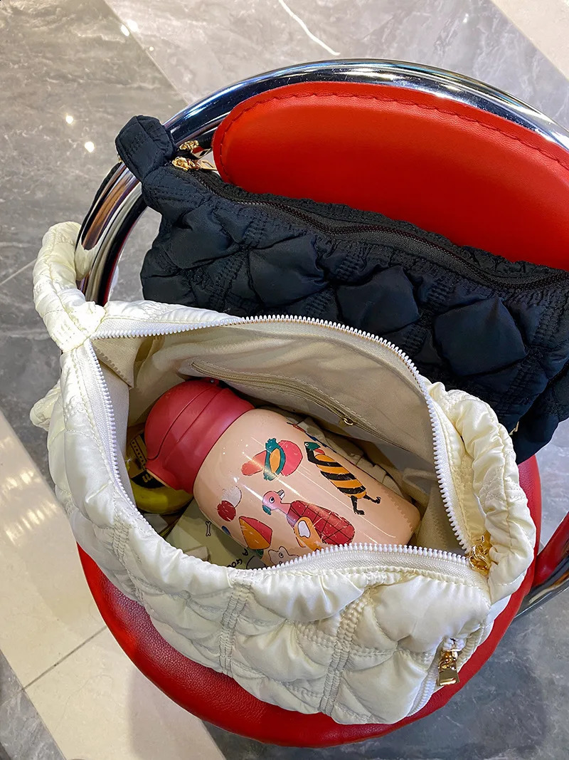 Large Capacity Womens Crossbody Bag Fashion Solid Color Female Quilted Shoulder Bags Sweet Plaid Ladies Purse Handbags Tote 240813