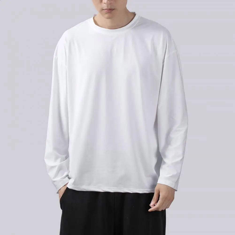 American Retro T Shirts Men Oversized T shirt Women Loose Long Sleeve Shirt Vintage Hip Hop Style Mens Streetwear Plus Size 240812