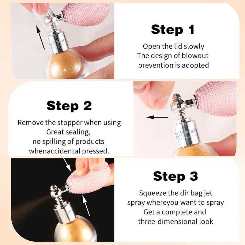 Diamond high gloss glitter spray high gloss powder bright polarized fairy powder facial body lighting makeup W240812