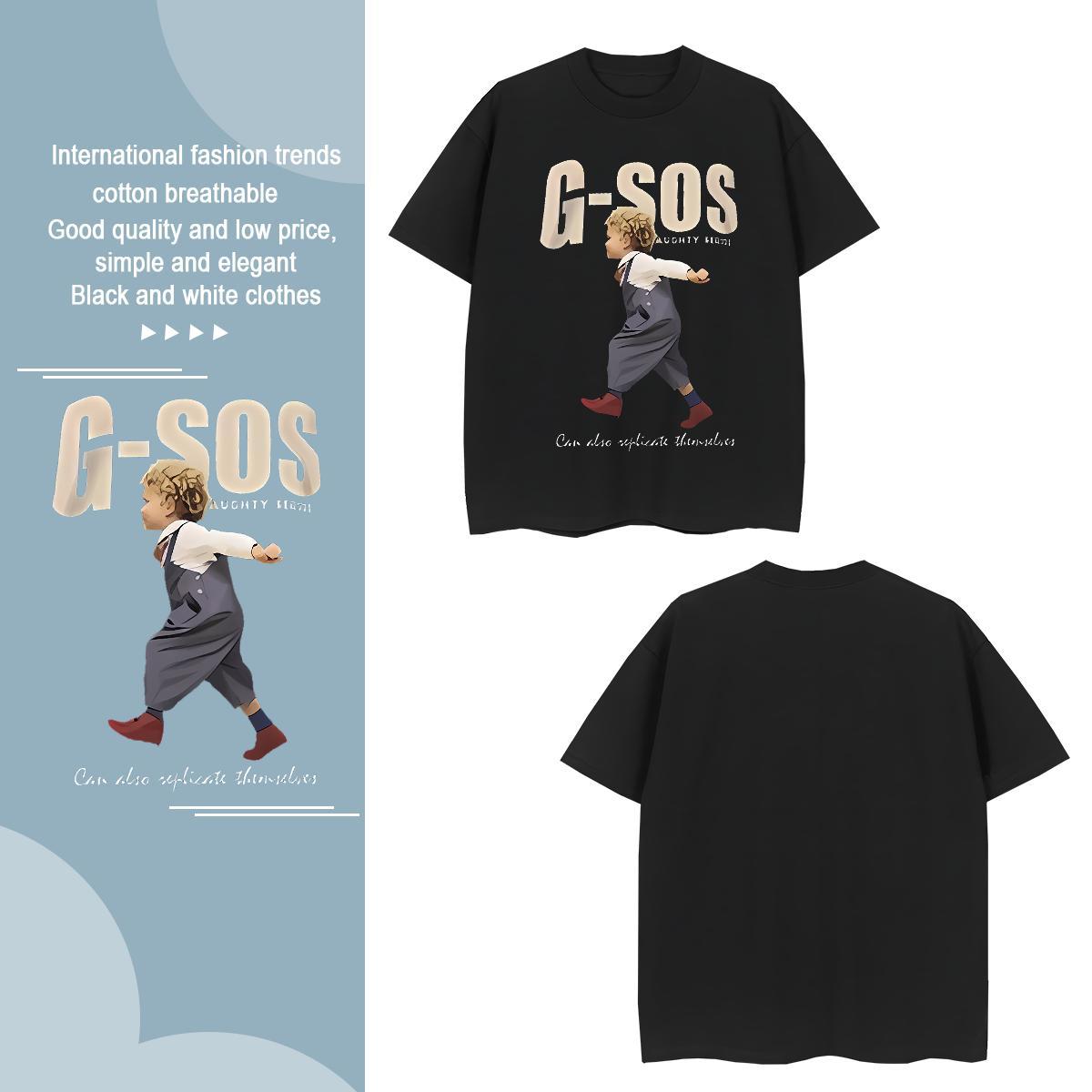 T Shirt For Man 230g Pure Cotton person Casual Beach Round Neck Short Sleeve Anime Men Tees 2024 Summer Cool Design Tshirts