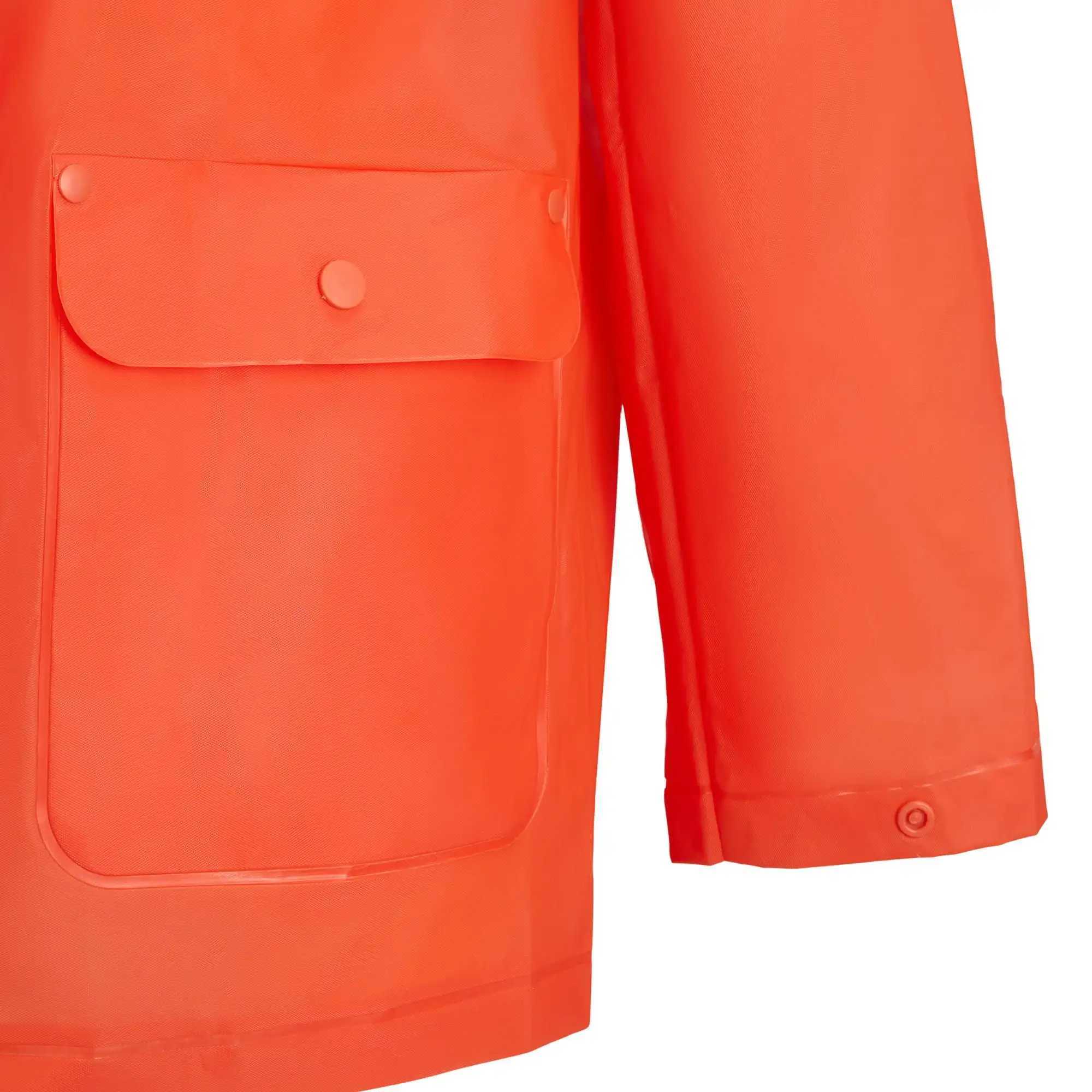 Youth Child Eva Rainwear Jacket Small Medium Orange An attached hood for added protection keep children dry Y240810