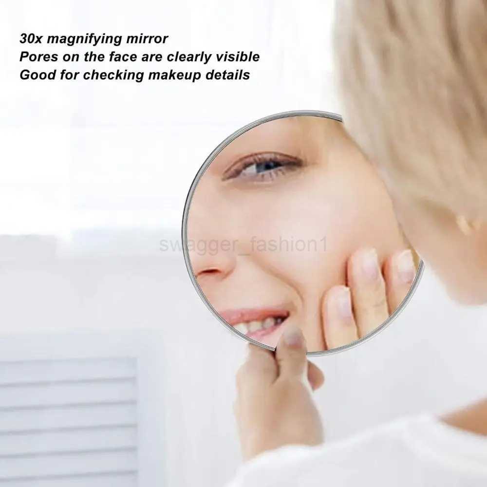 Remove Acne Pores Makeup Mirror Makeup Tool With 3 Suction Cups 5/10/20/30x Magnifying Mirror Black Round Shape Cosmetics MirrorXJ240813