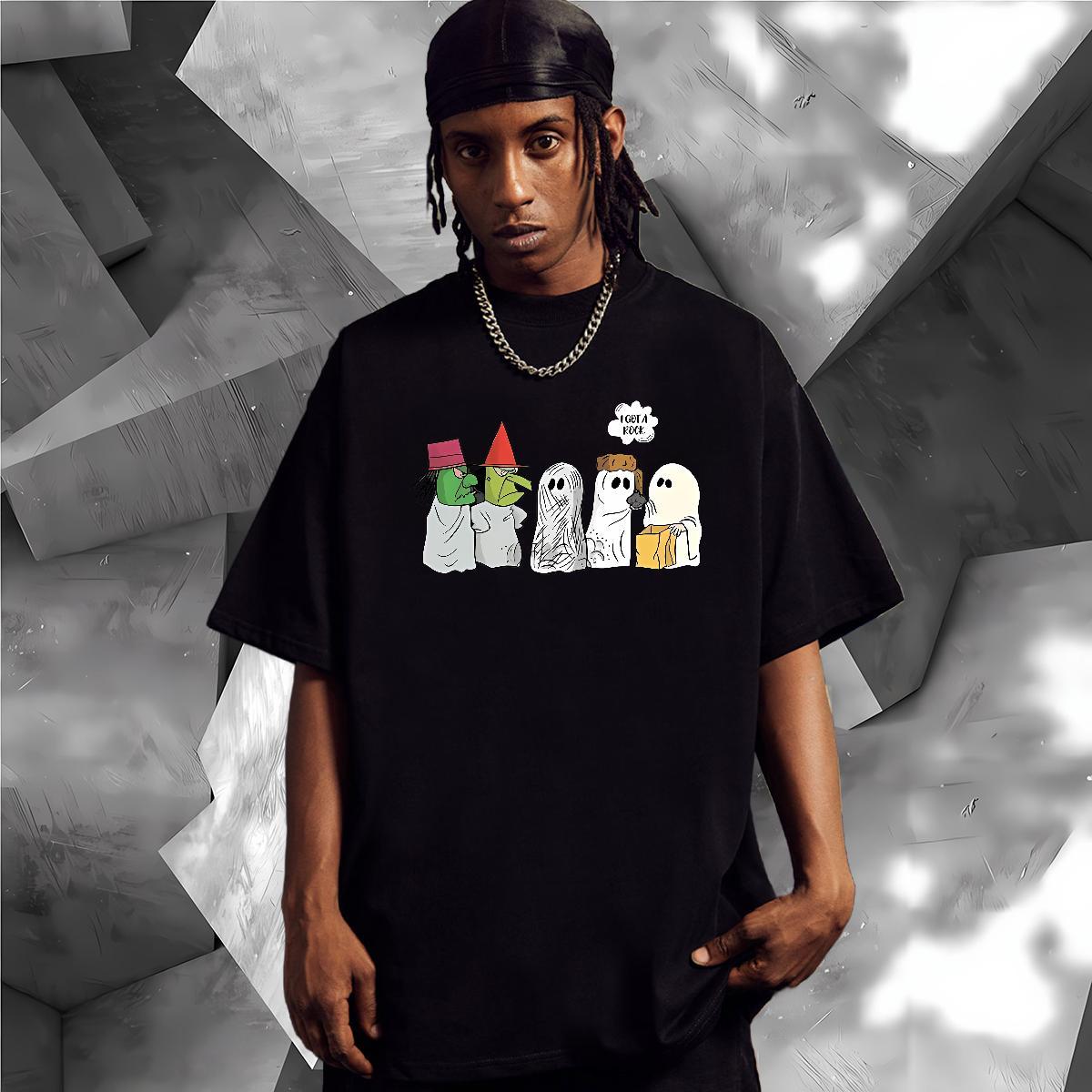 Cool Design T shirt halloween Breathable Short Sleeve High Street Hip Hop Black White 230g Pure Cotton Tshirts Stylist Tees