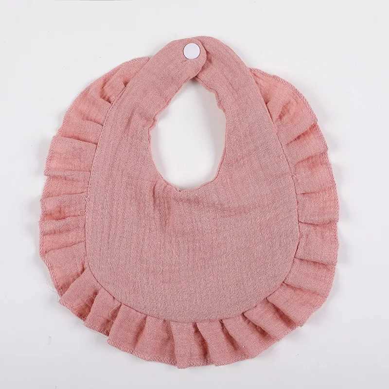 Bibs Burp Cloths Baby Feeding Drool Bib Ruffle Solid Color Infants Lace Saliva Towel Soft Cotton Burp Cloth For Newborn Toddler Boys Girls BibsL4812
