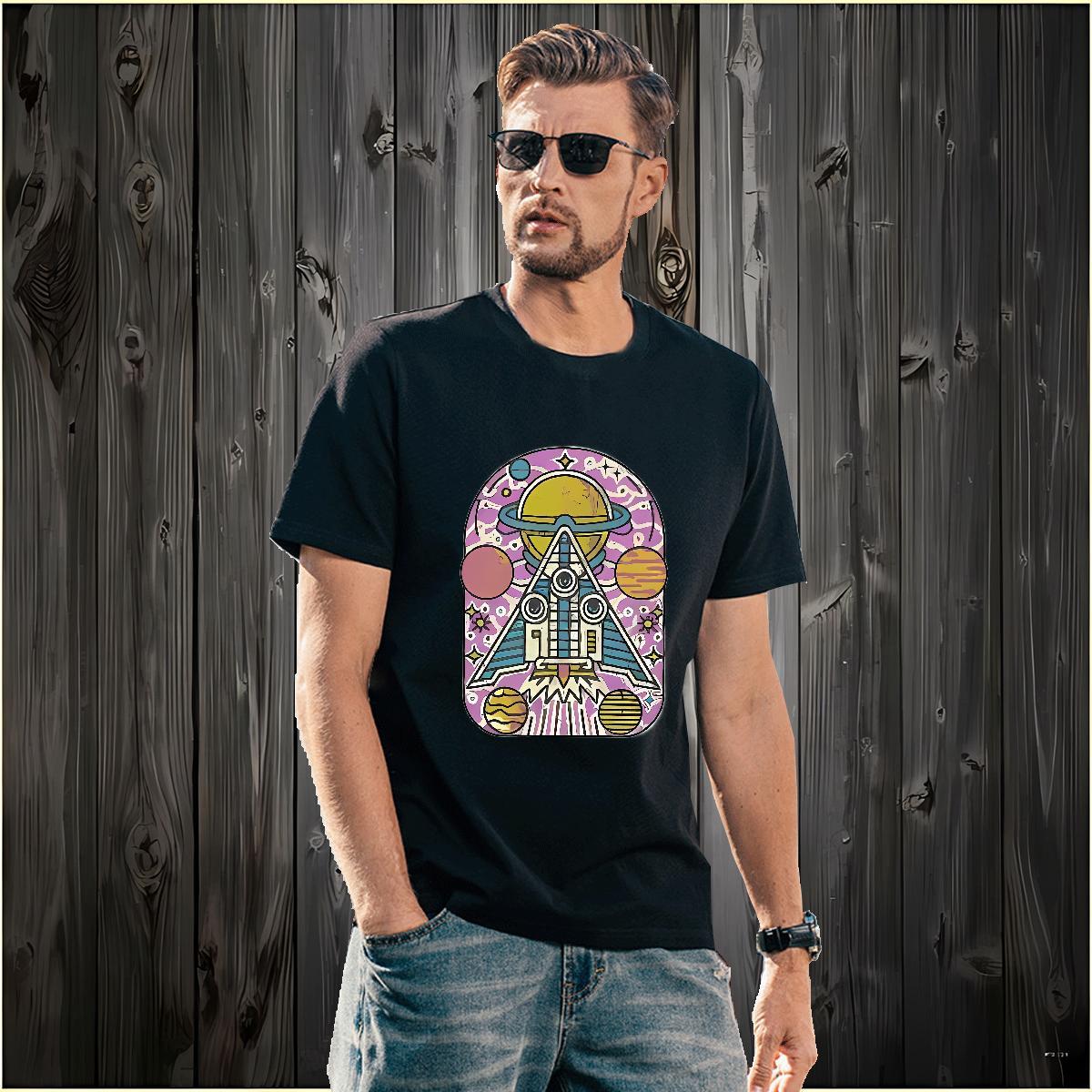 Loose Fit plane T shirt Spring Summer Men Tshirts 230g Cotton Designer Crew Neck Oversized 3XL 4XL Polos