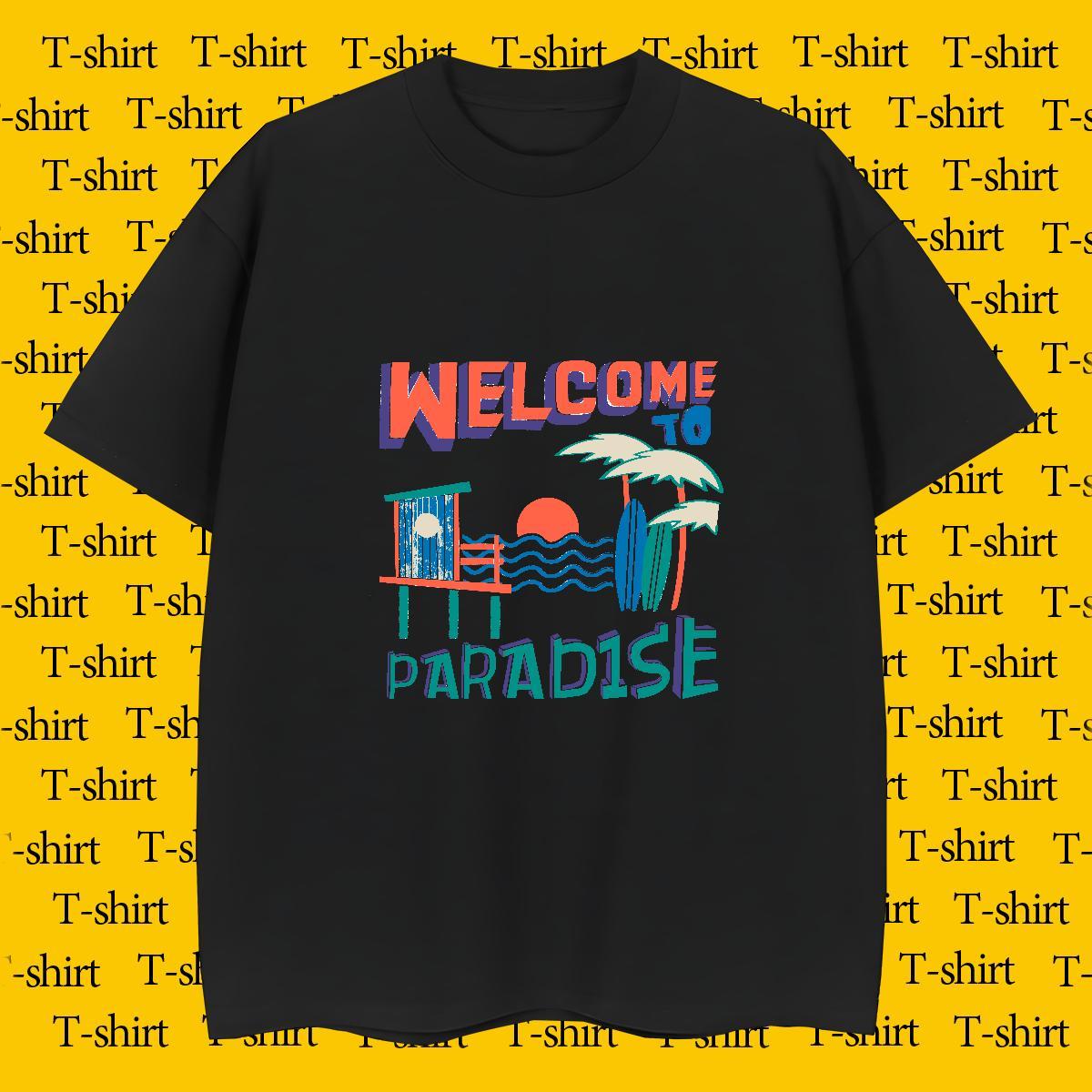 Unisex Tshirts Home Outdoor 230g Pure Cotton Anime Short Sleeve O-Neck tree T-Shirts for Men Fashion Design Tees Shirts