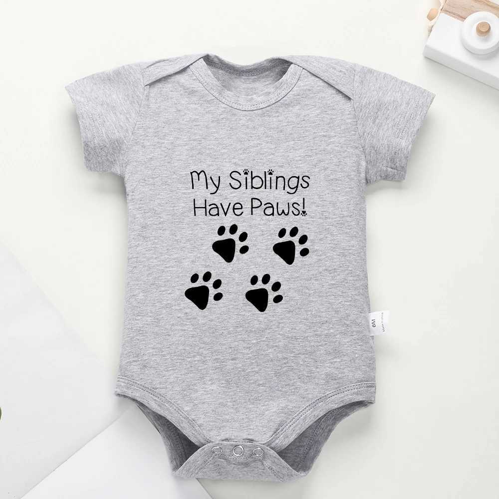 My sisters have claws newborn boys tights baby Onesie creativity new popular girls clothes cotton casual family jumpsuits W240812