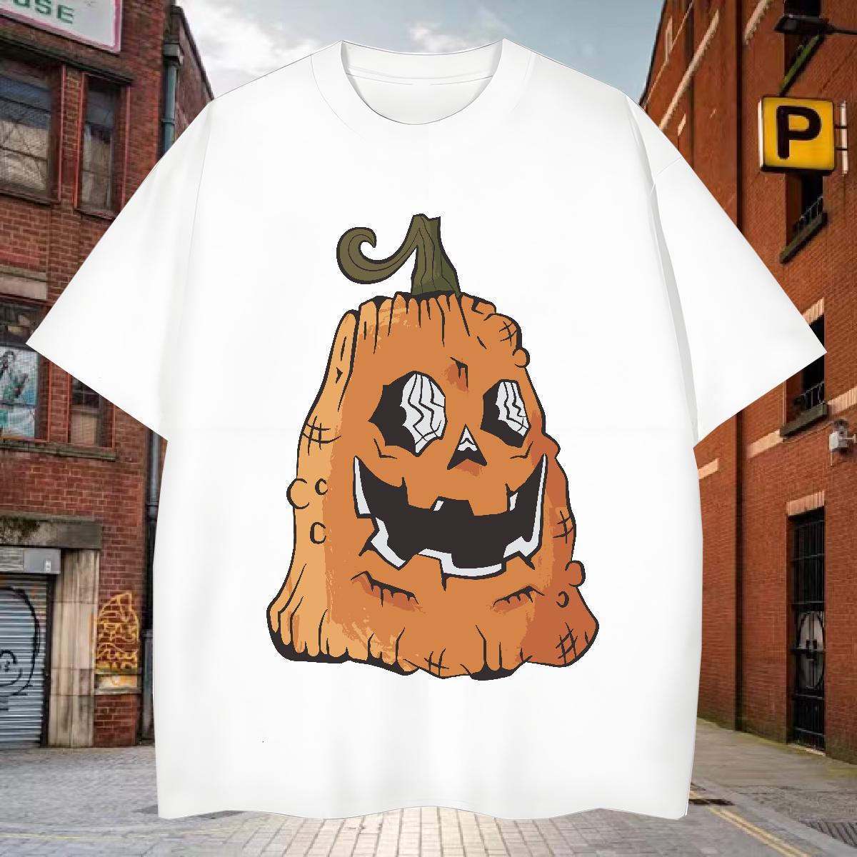 Popular T shirt pumpkin Breathable Short Sleeve Daily Wear Oversized 4XL 230g 100% Cotton Men Tshirts Fashion Casual Clothings