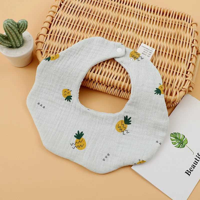 Bibs Burp Cloths Cotton Gauze Baby Bibs New Solid Petal Absorbent Saliva Towel Newborn Burp Cloths Bandana Scarf for Boys Girls Feeding Drool BibL4812