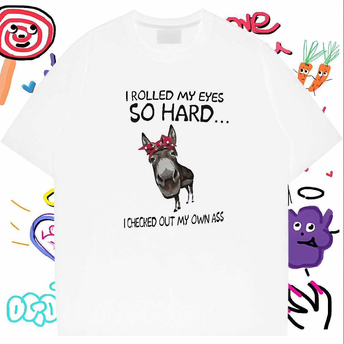 Comfortable T Shirt For Man horse Breathable Short Sleeve Hip Hop Street Plus Size Cartoon 230g Pure Cotton Men Tops Tees 2024 DIY Tees Shirts