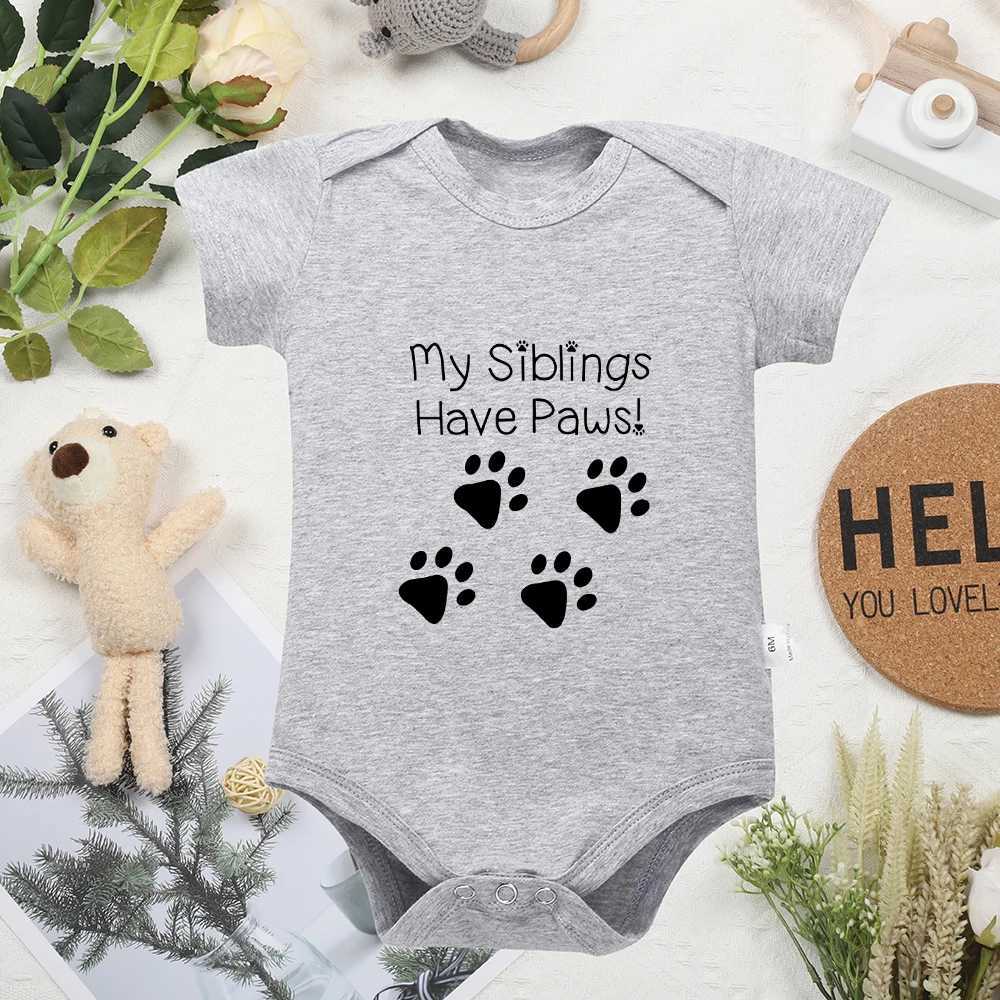 My sisters have claws newborn boys tights baby Onesie creativity new popular girls clothes cotton casual family jumpsuits W240812