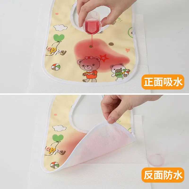 Bibs Burp Cloths Baby Bibs Cotton Thickening Water Absorption Waterproof Bibs Baby Feeding Protection Burp Cloths Cartoon Pattern Fit Baby StuffL4812