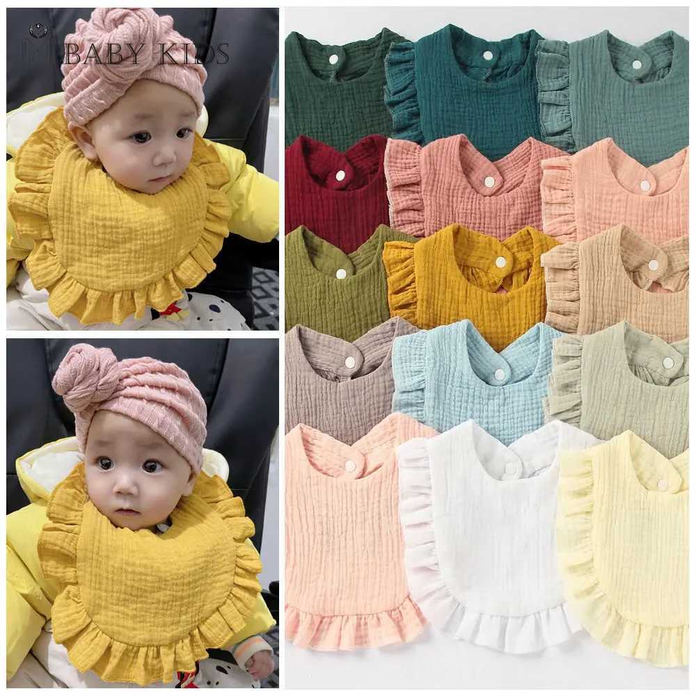 Bibs Burp Cloths Korean Style Baby Feeding Drool Bib Infants Lace Saliva Towel Soft Cotton Burp Cloth For Newborn ToddlerL4812