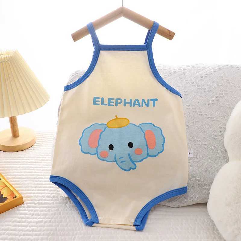 2024 Baby Climbing Clothing Summer New Boys Thin Girls Sling Newborn Children Triangle Climbing Romper W240812