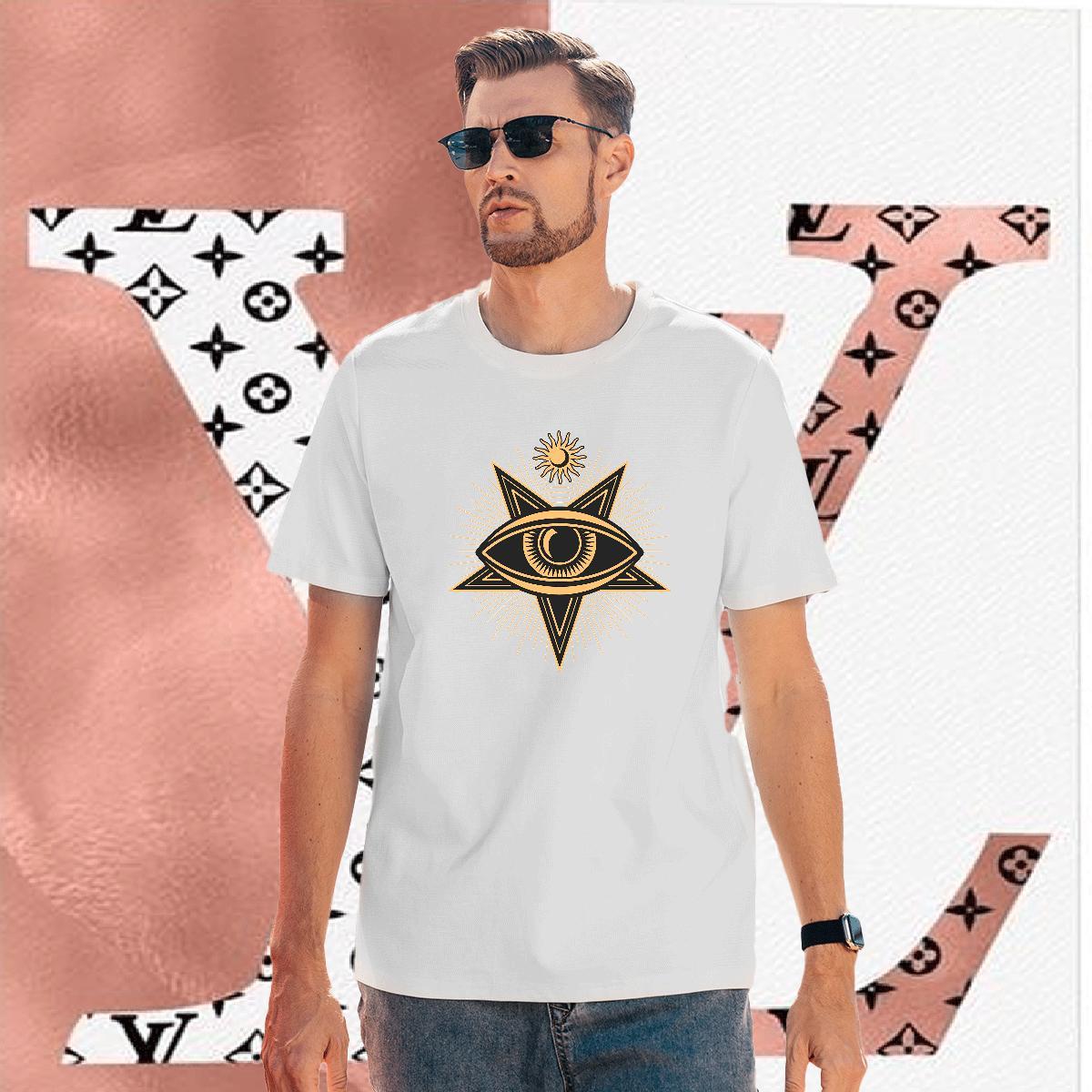 T shirt 230g Pure Cotton eyes Outdoor O-Neck Short Sleeve Cartoon Print Tshirts Stylist Soft Tees