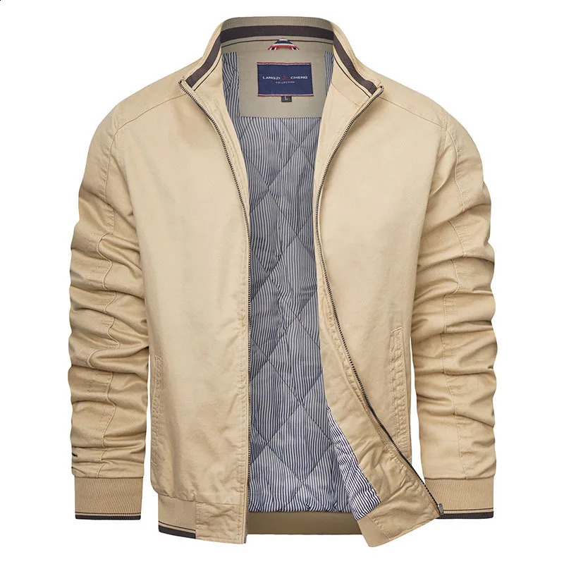 Autumn and winter cotton jacket mens solid color outdoor activity loose fashionable casual comfortable 240812