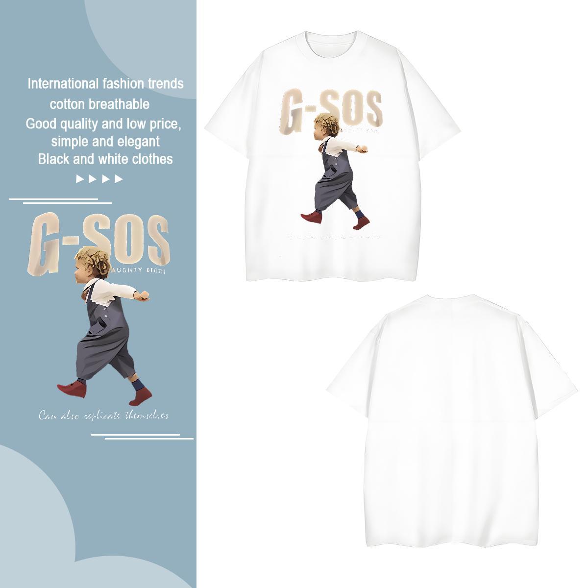 T Shirt For Man 230g Pure Cotton person Casual Beach Round Neck Short Sleeve Anime Men Tees 2024 Summer Cool Design Tshirts