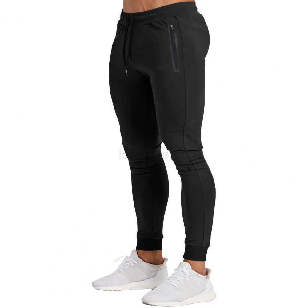 Summer Sweatpants Quick-drying Mens Sport Pants with Side Zipper Pockets Drawstring Elastic Waist for Gym Training Jogging SlimXJ240813