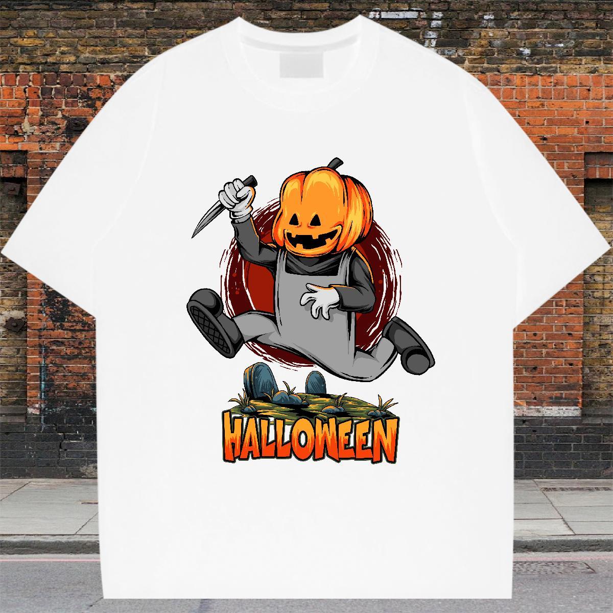 Designer T Shirt For Man pumpkin Pure Cotton Hip Hop Street Custom Print Plus Size 230g Cotton Men Tees 2024 Designer Polos