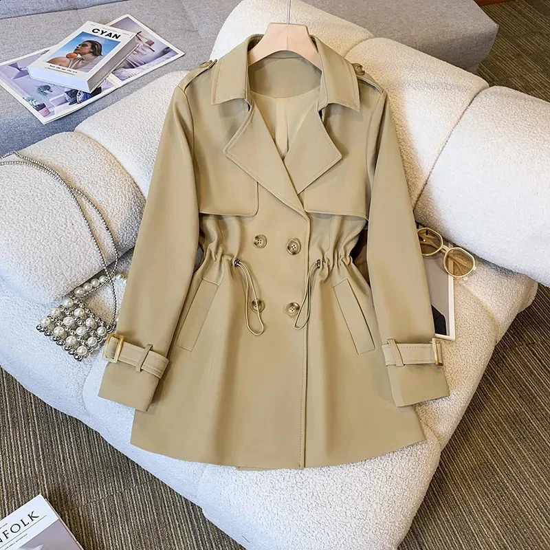 Fashion Casual Windbreaker Korean Version of The Long Windbreaker Top Ladies Coats and Jackets Women Trench Coat for Women 240813