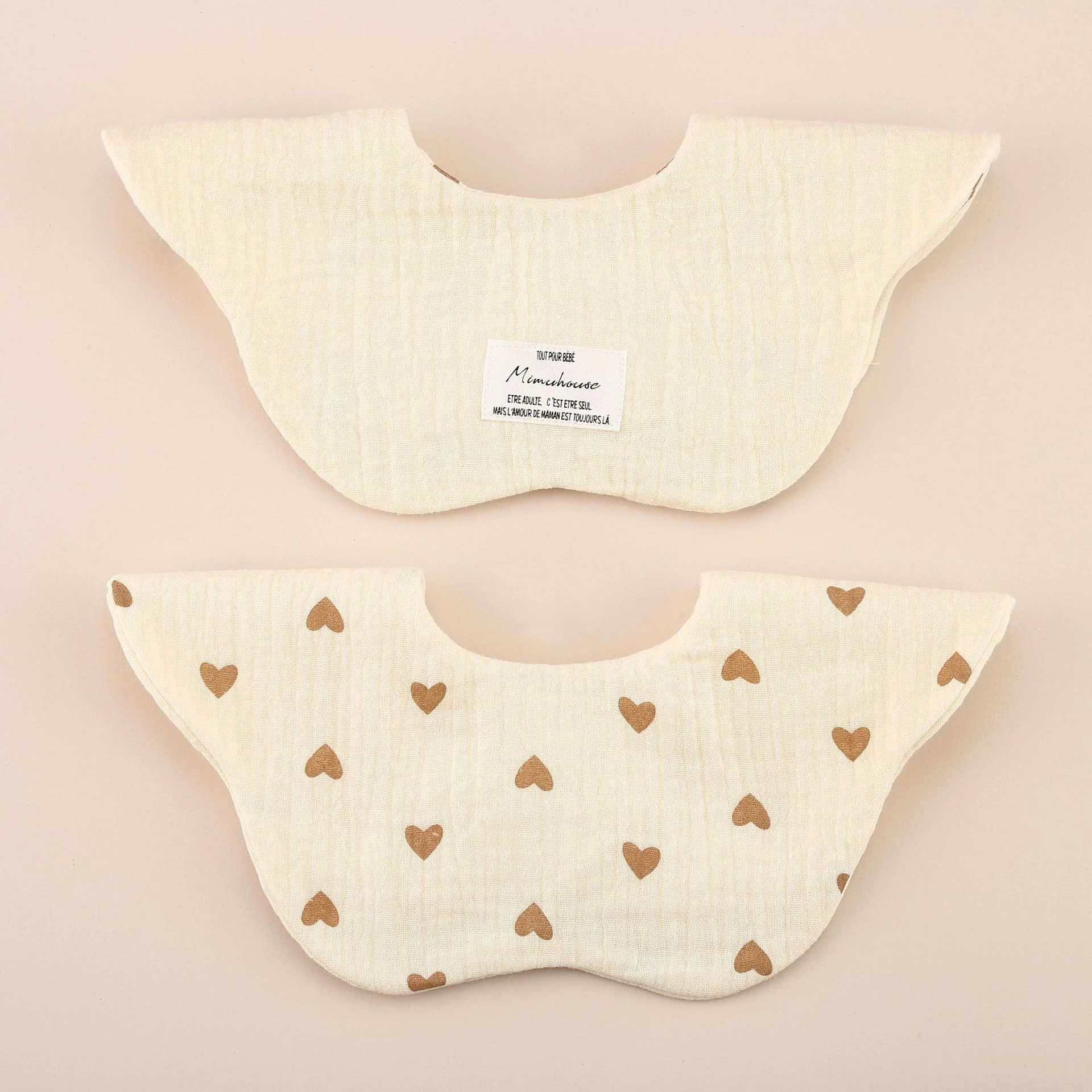 Bibs Burp Cloths Soft Double-sides Use Petal Baby Feeding Drool Bib New Cotton Infants Saliva Towel Burp Cloth For Newborn Toddler Kids BibsL4812