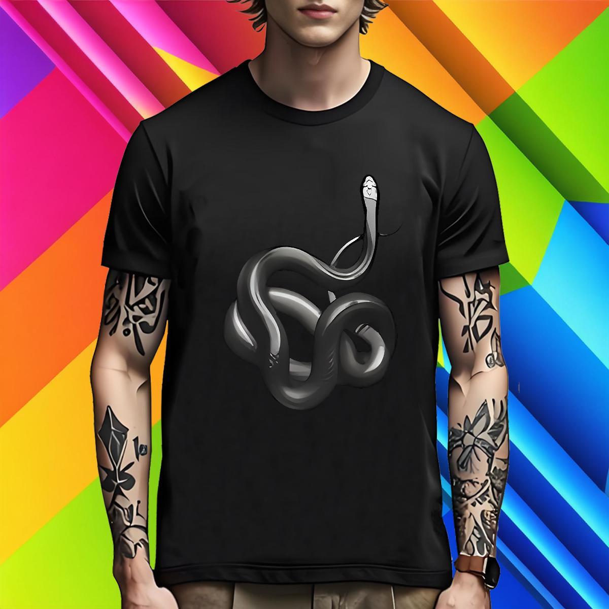 Classic Men T Shirts snake Short Sleeve Soft Street White Plus Size 230g Pure Cotton Men Tees Customized Tops Shirt