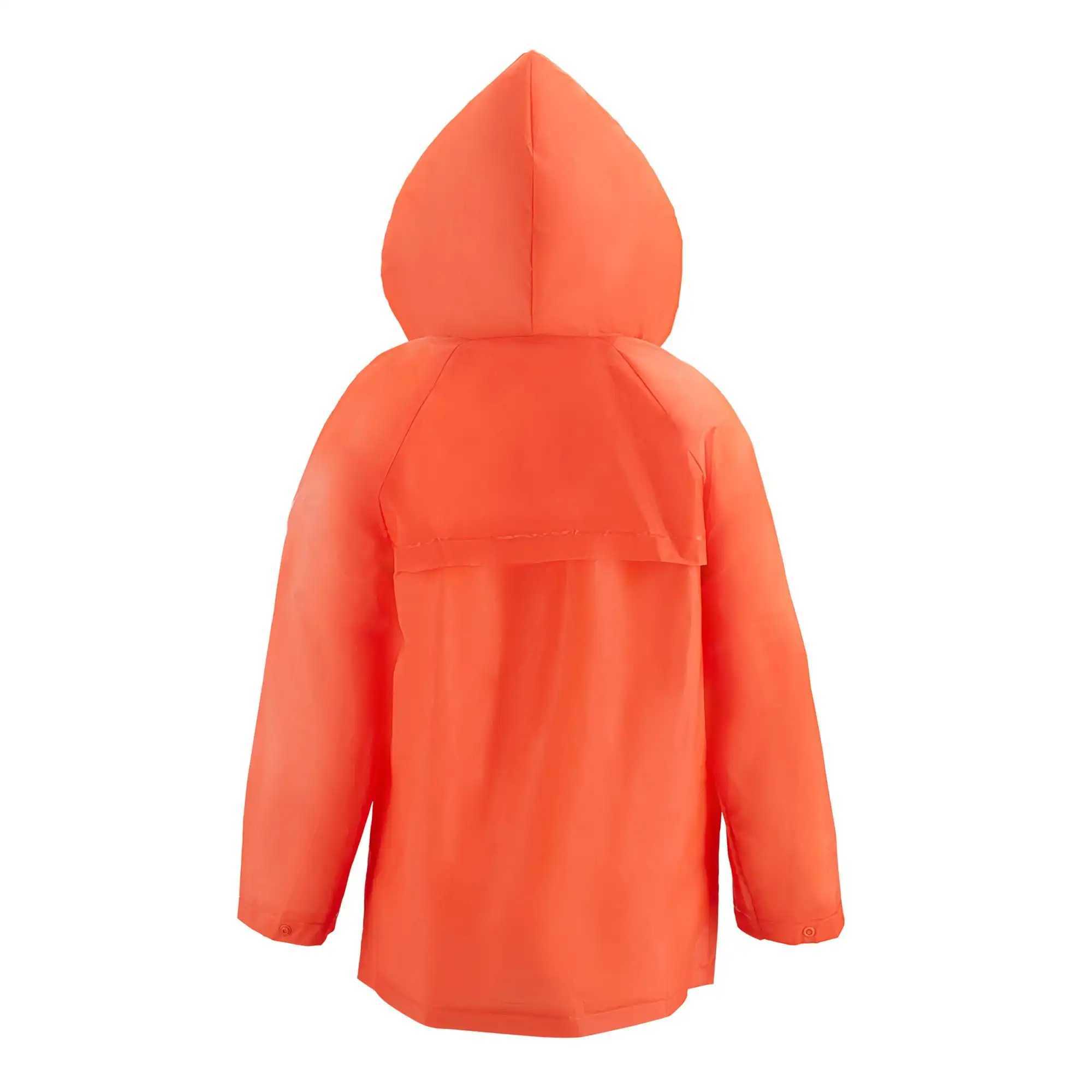 Youth Child Eva Rainwear Jacket Small Medium Orange An attached hood for added protection keep children dry Y240810