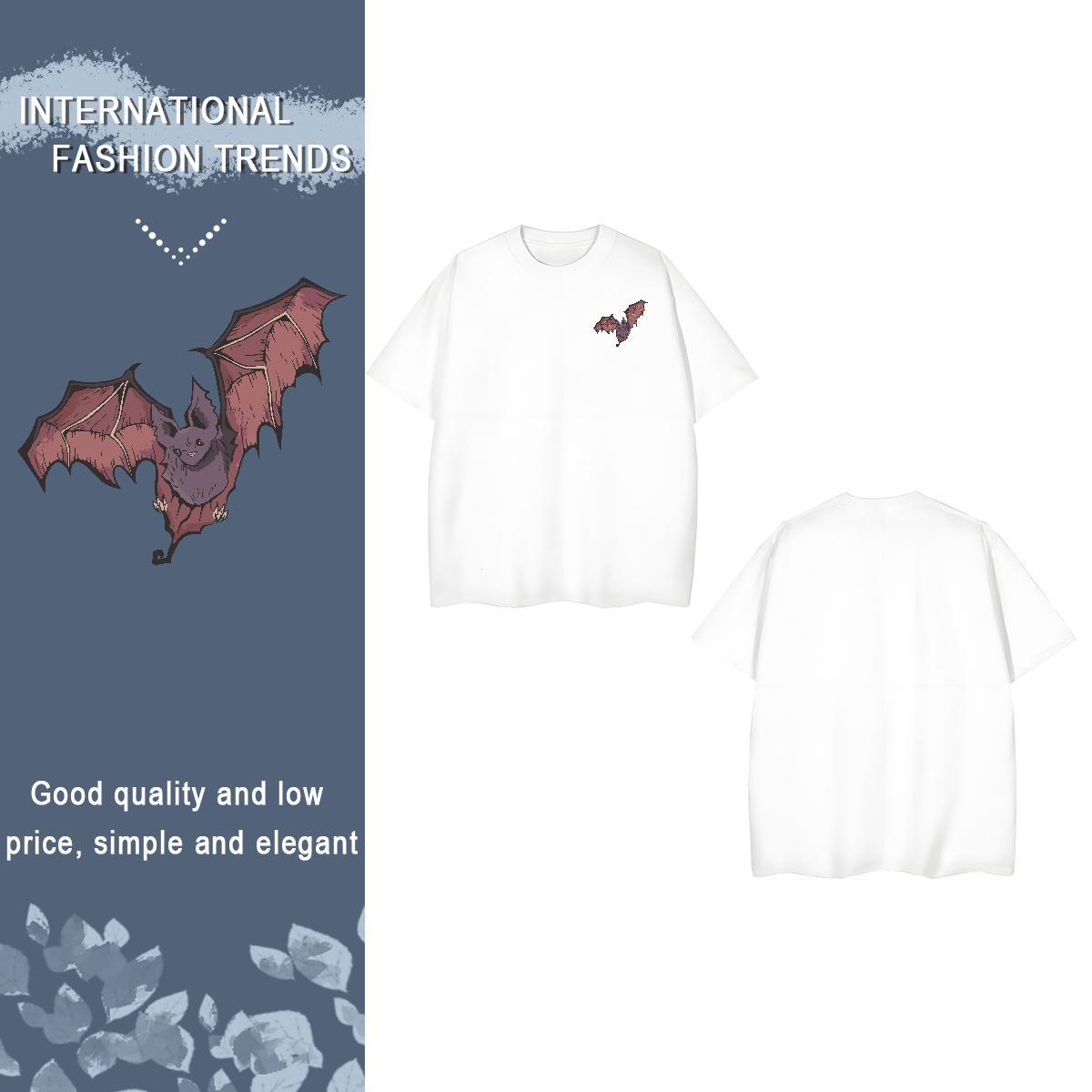 Cool Design bat T-Shirts for Men Casual Daily Wear Men Tees 230g Pure Cotton Fashion Designer Breathable Crew Neck DIY Logo Oversized Clothes