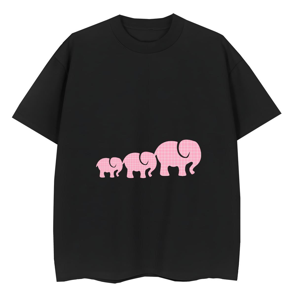 2024 Tshirt for Man Woman Elephant Casual 100% Cotton 230g Clothes Short Sleeve O-Neck Unisex Man T Shirts Custom Print Plus Size