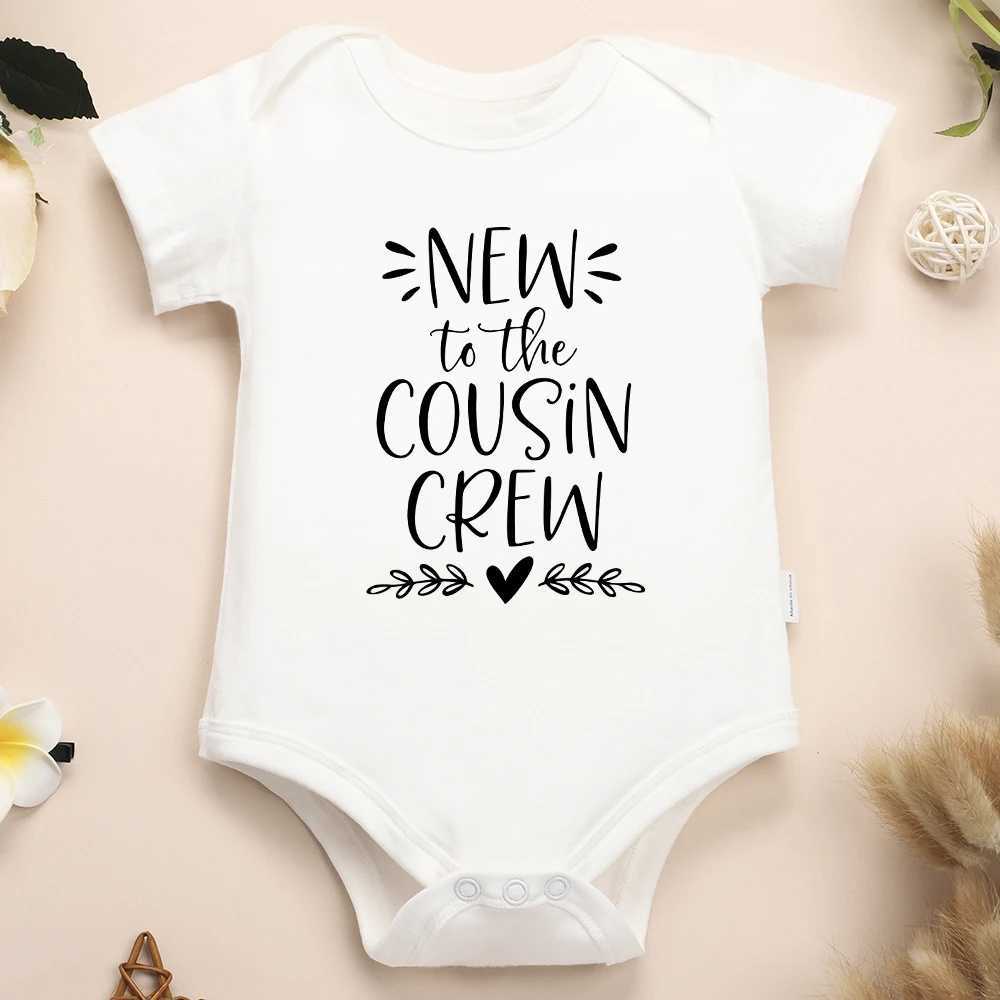 New Cousin Crew 2024 Newborn Baby Mens Fashion Aesthetics White Cotton High Quality Baby Onesies Pregnancy Announcement W240812