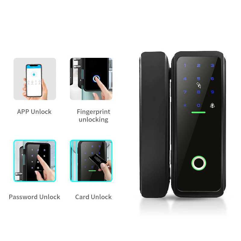 Smart Lock Smart Door Fingerprint Electric Lock Electronic Digital Biometric finger print security Glass Password CardL248L247