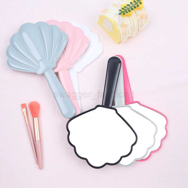 Handheld Makeup Mirror Shell Shaped Makeup Mirror With Handle SPA Salon Compact Mirrors Cosmetic Mirror For WomenXJ240813