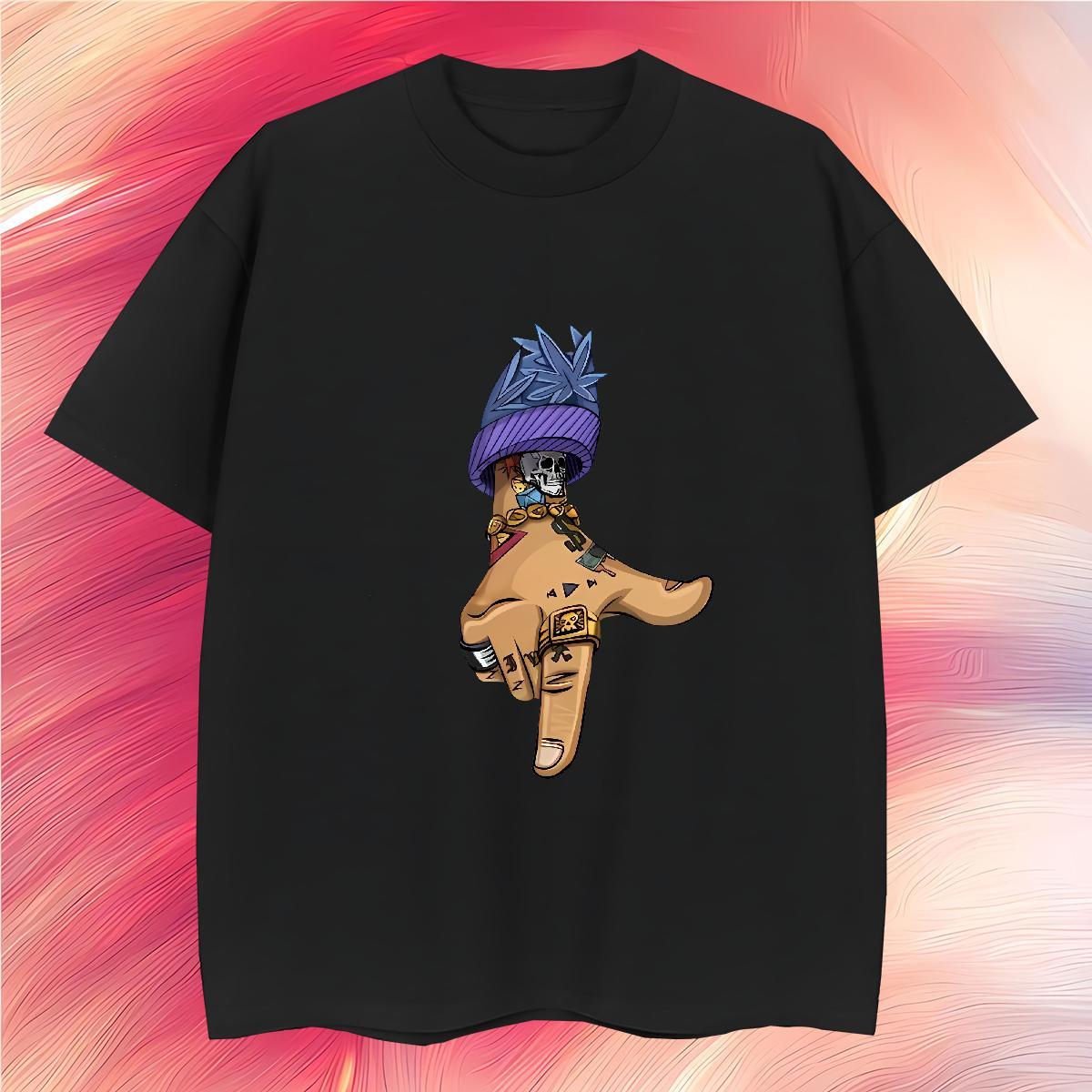 Comfortable hands T-Shirts for Men Street wear Hip Hop Men Tshirts 230g Cotton Fashion Designer Short Sleeve Soft Anime Print Polos