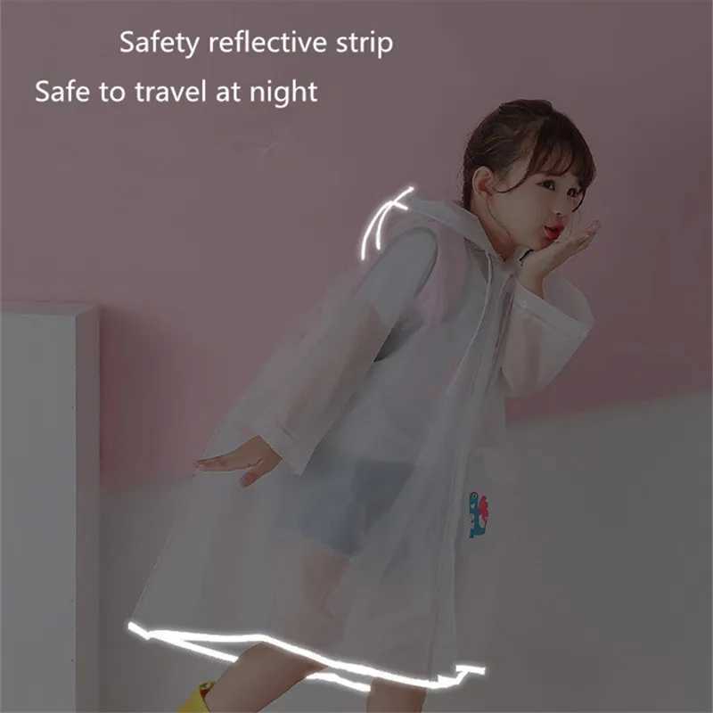 Cute student baby raincoat outdoor travel mountaineering waterproof raingear child impermeable rain poncho boy girl raincoatgift Y240810