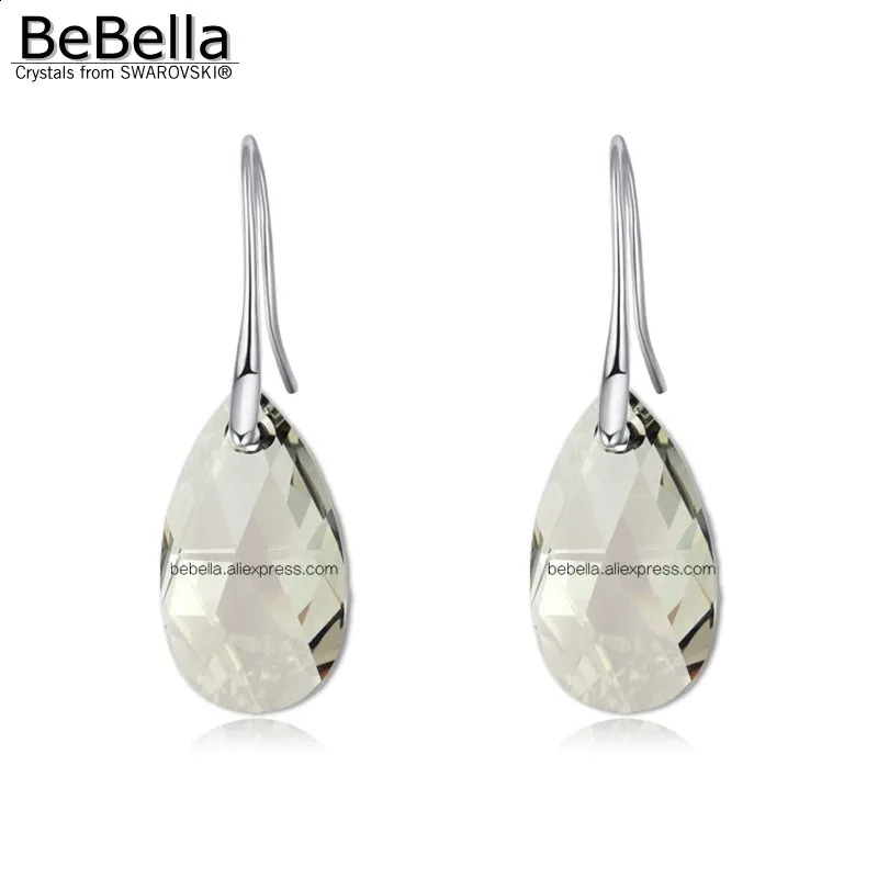 BeBella pear shaped water droplet earrings paired with original Austrian fashion jewelry suitable as a gift for women 240810
