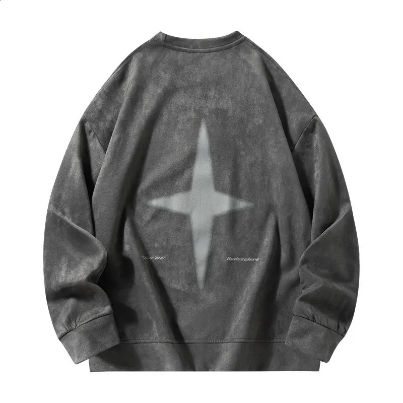 Spring Oversize Long Sleeve T-Shirt Men Printed Baggy Sweatshirts Fashion Korean Streetwear Pullovers Tops Male Female Plus Size 240812
