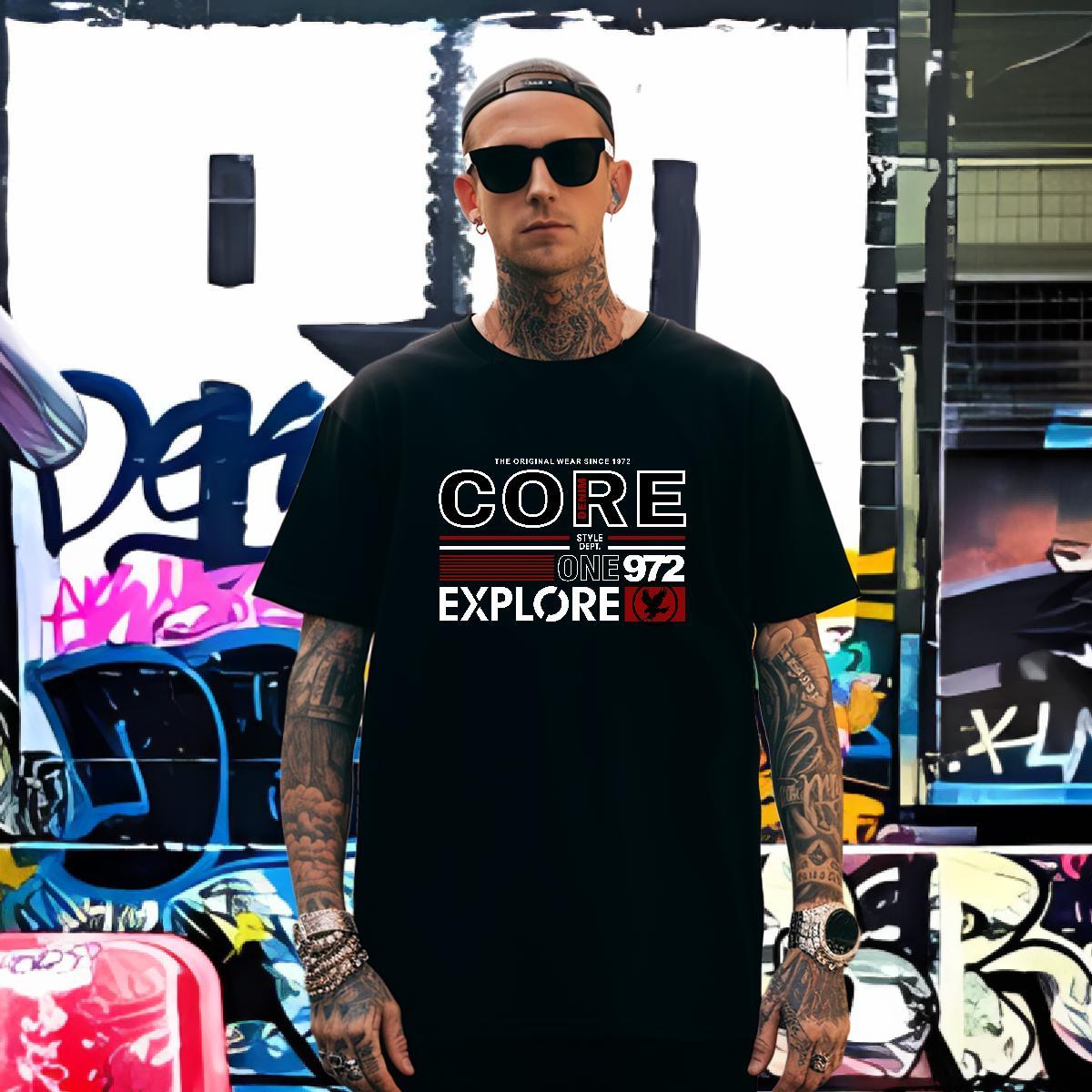 Loose Fit letter T-Shirts Outdoor Tshirt for Man Woman 230g 100% Cotton New Arrival Breathable Crew Neck Skull Tops Tees