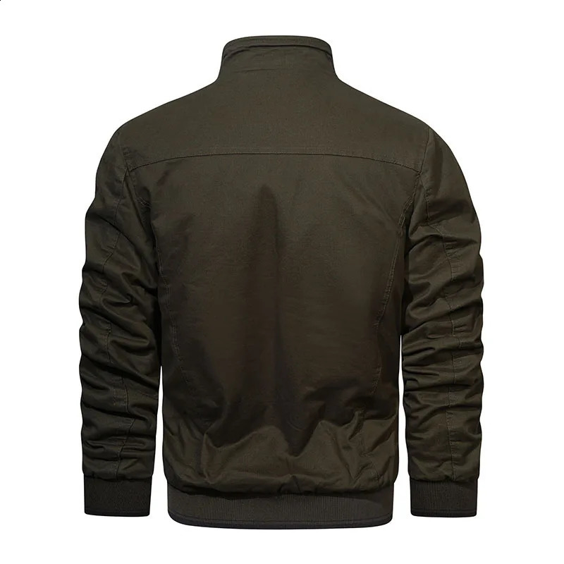 Autumn and winter cotton jacket mens solid color outdoor activity loose fashionable casual comfortable 240812