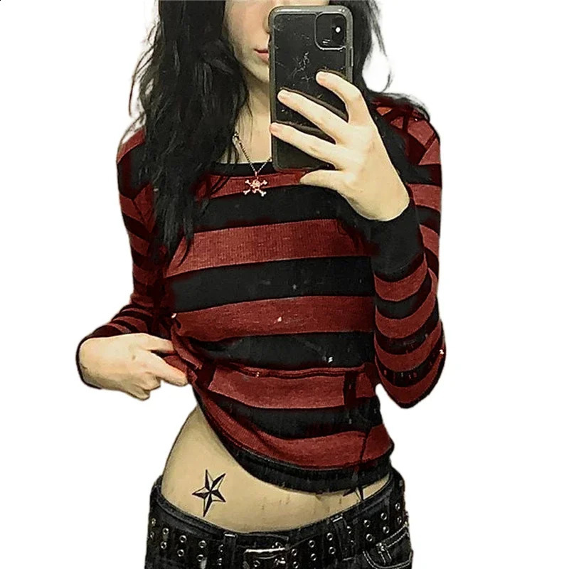Allukasa Hoodie Women Sweatshirt Top with Pocket Goth Hip Hop Hooded Long-sleeved Tops Harajuku Clothes Punk Style Streetwear 240812