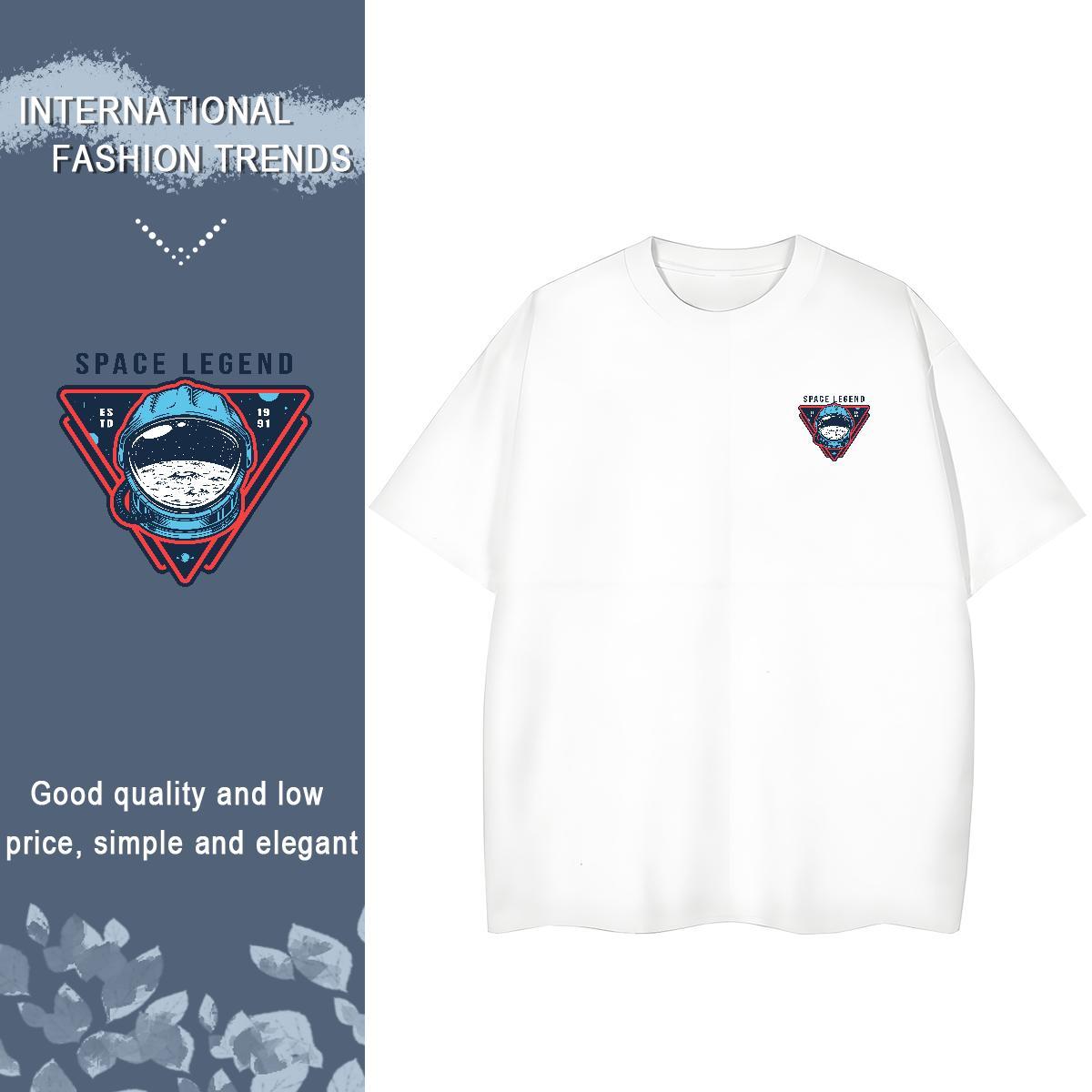 T shirt 230g 100% Cotton universe Street wear Hip Hop Breathable Crew Neck Custom Printed Tshirt for Man Woman 2024 New Brand Top Tees
