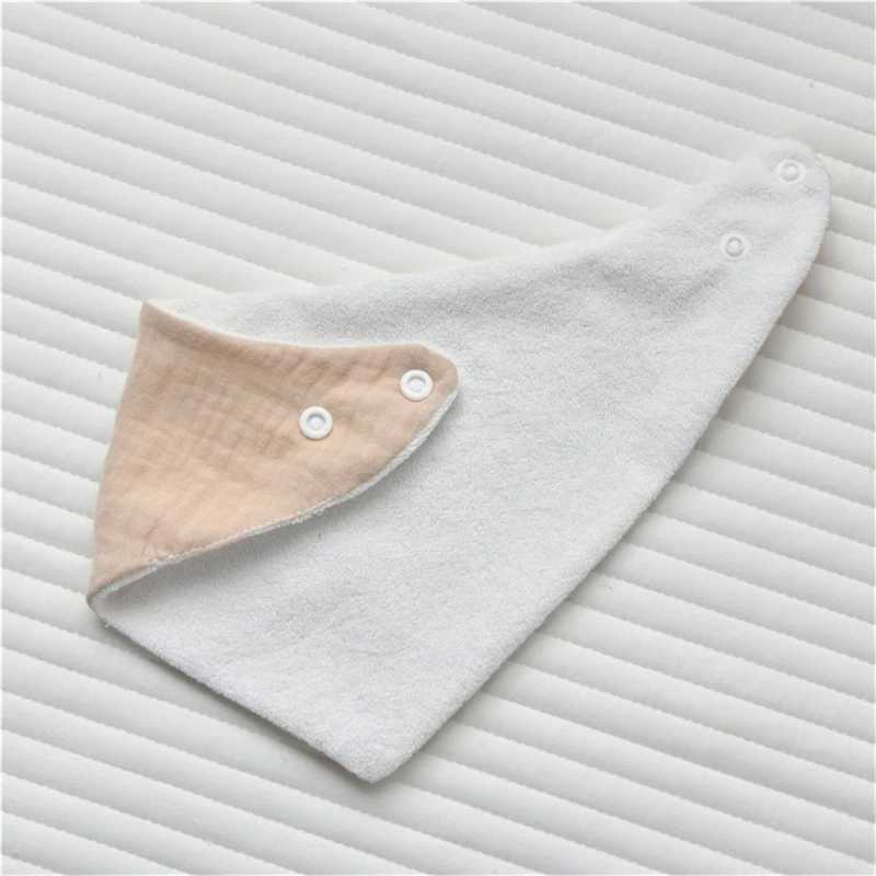 Bibs Burp Cloths Soft Thick Cotton Baby Bib Solid Color Newborn Triangle Scarf Super Absorbent Baby Drooling Bib Feeding Burp Cloth Saliva TowelL4812